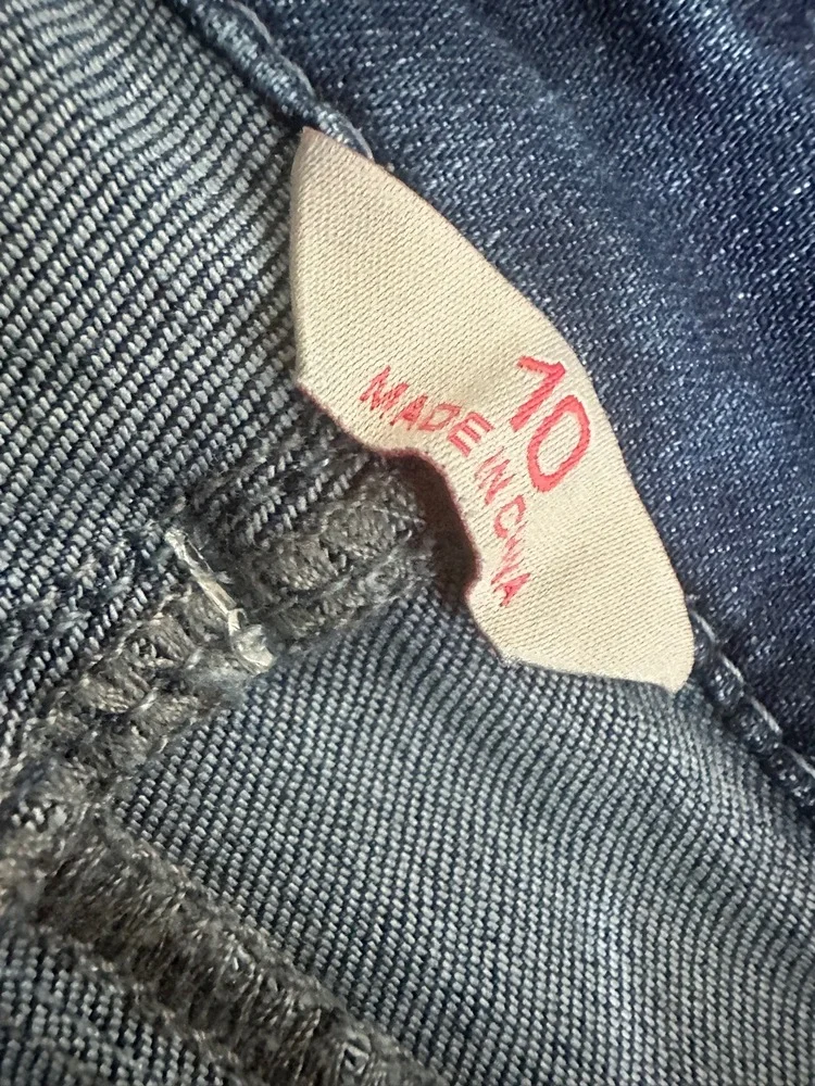 Laurie Felt Los Angeles Jeans Women Sz 10 Blue Flare Frayed Hem 5-Pocket Stretch - Picture 12 of 15